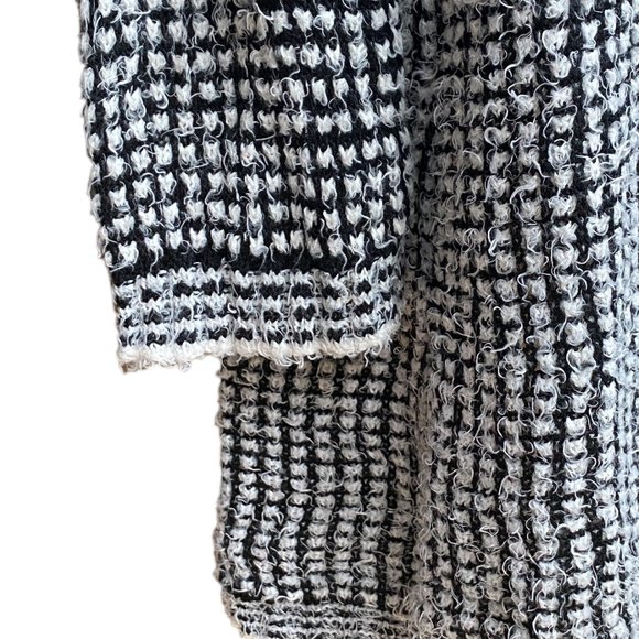 Joseph A. Longline Duster Striped Eyelash Grannycore Slouchy Knit Cardigan-M - Picture 8 of 13